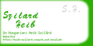 szilard heib business card